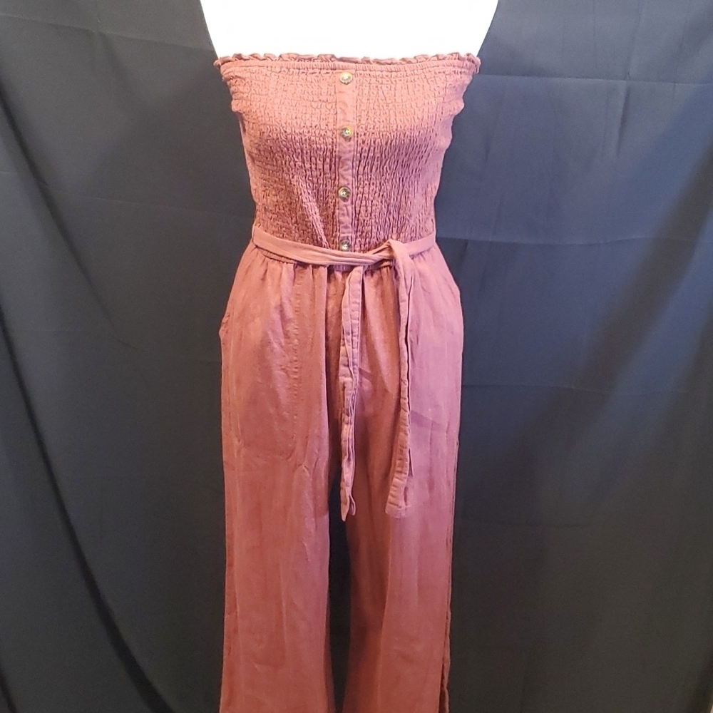 Abercrombie & Fitch Cotton and Linen Jumpsuit SZ LG